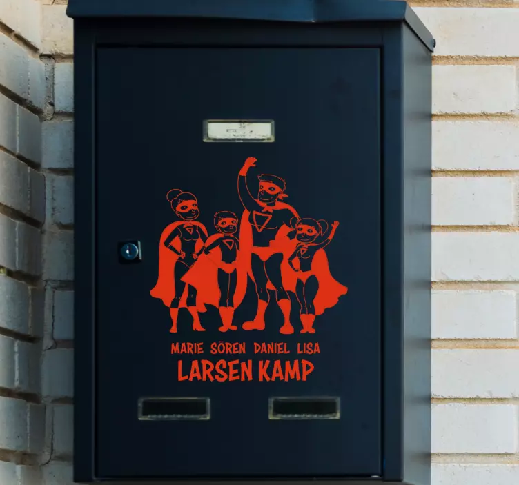 动物贴画 可定制的家庭超级英雄 - TenStickers