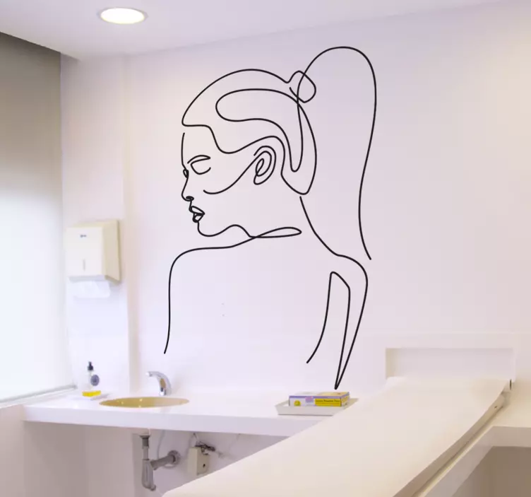 动物贴画 简约女性形象 - TenStickers