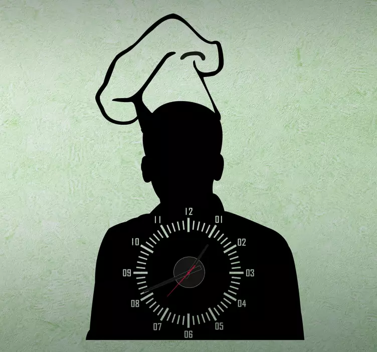 厨房厨师钟贴纸 - TenStickers