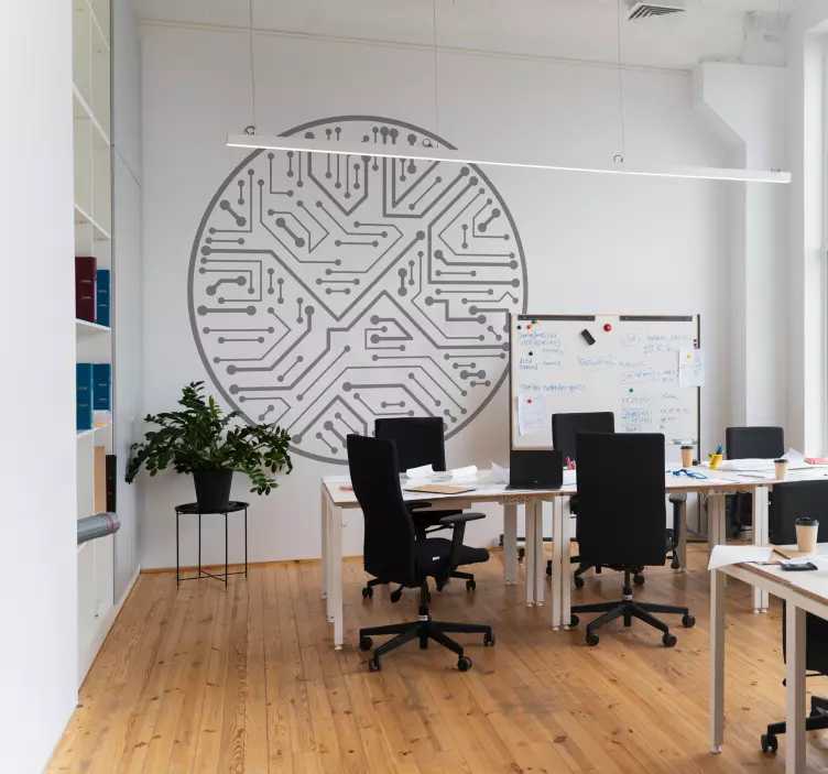 互联网和技术贴纸 芯片电路 - TenStickers