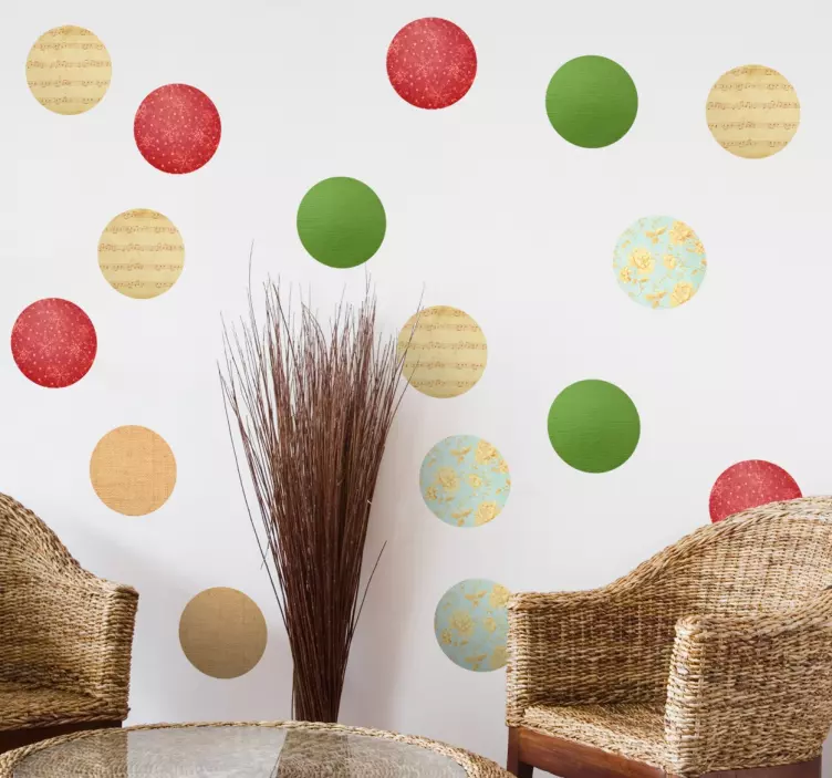 圣诞球圣诞贴纸 - TenStickers