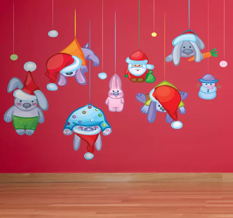 圣诞挂字符贴纸 - TenStickers