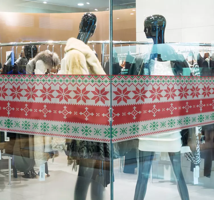 圣诞图案窗口贴纸 - TenStickers