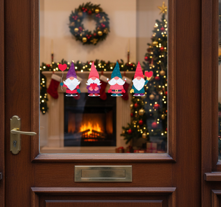 动物贴画圣诞老人小精灵 - TenStickers