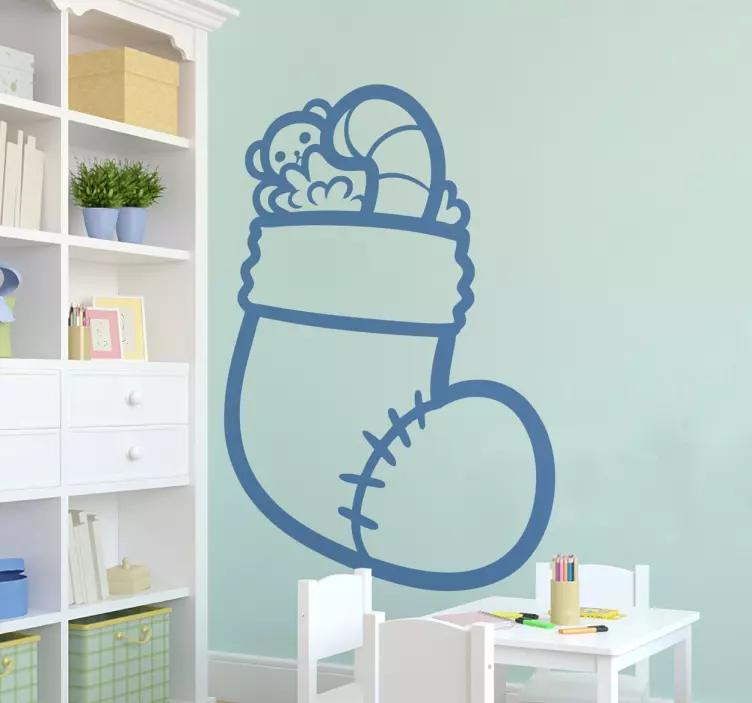 圣诞袜装饰贴花 - TenStickers