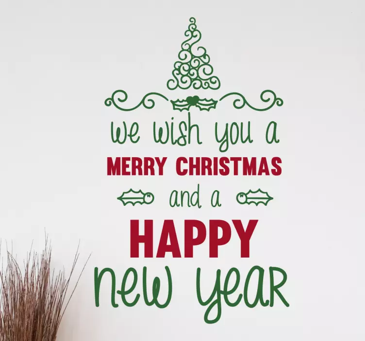 圣诞节文字圣诞节贴纸 - TenStickers