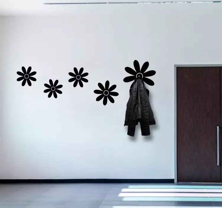 动物贴画花卉挂钩装饰 - TenStickers