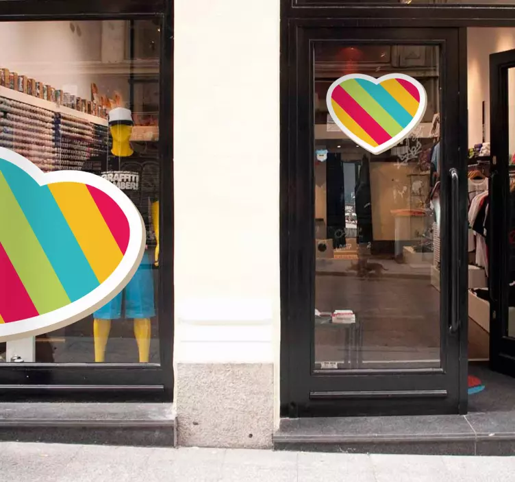 多彩的心贴 - TenStickers