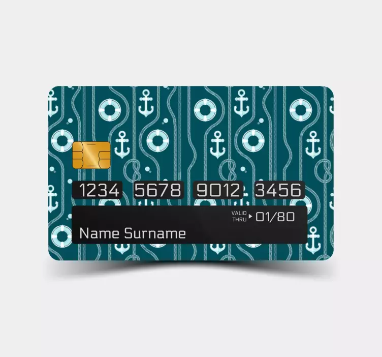 信用卡贴纸锚点与圆圈 - TenStickers