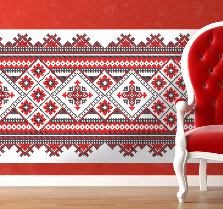 十字绣图案乙烯基纸贴纸 - TenStickers