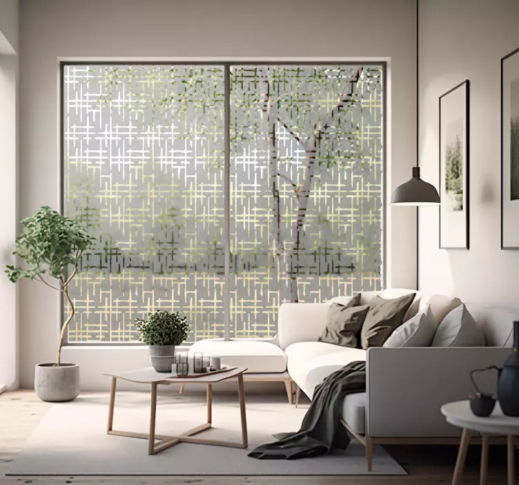 车窗贴纸 透明的交叉线 - TenStickers