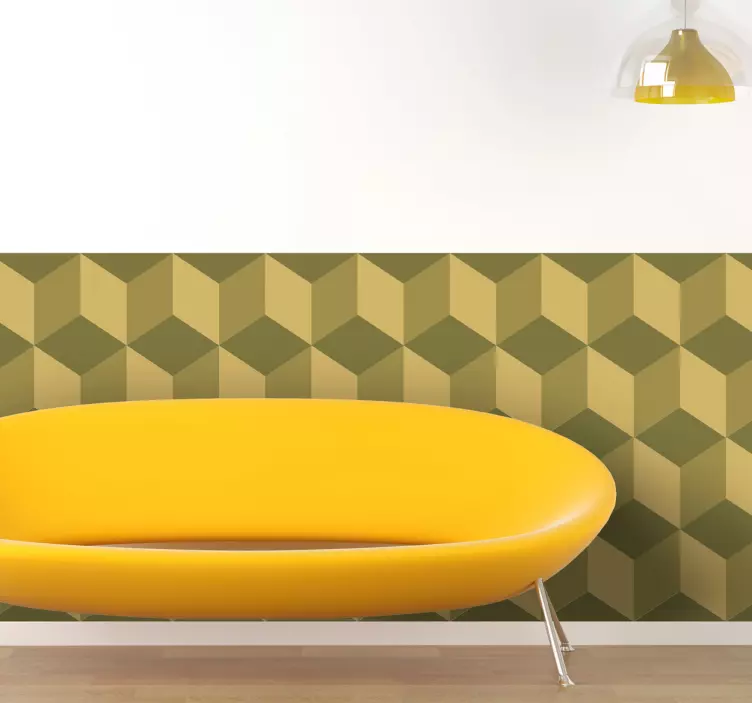 立方体图案乙烯基板贴纸 - TenStickers