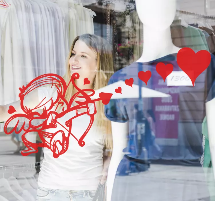 丘比特之箭情人节贴纸 - TenStickers