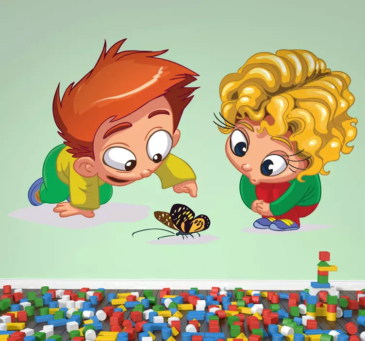好奇的孩子墙贴 - TenStickers