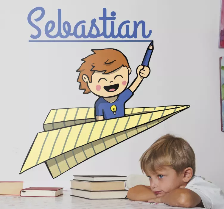 定制学校孩子的名字贴纸 - TenStickers