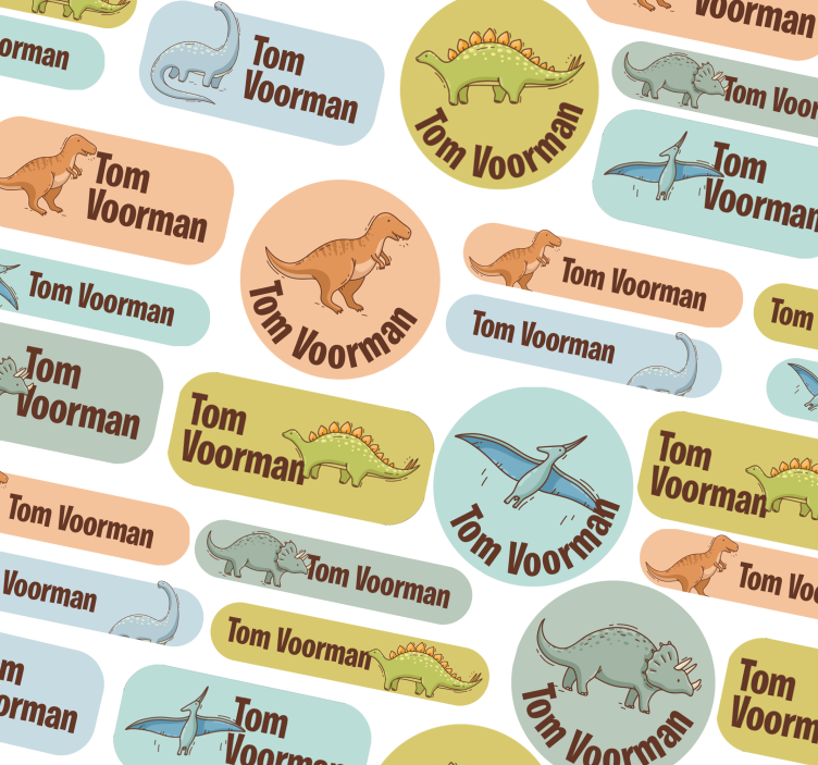 个性贴纸恐龙学校设计 - TenStickers