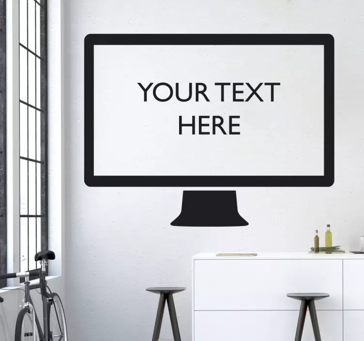 自定义文本计算机屏幕贴纸文本贴花 - TenStickers