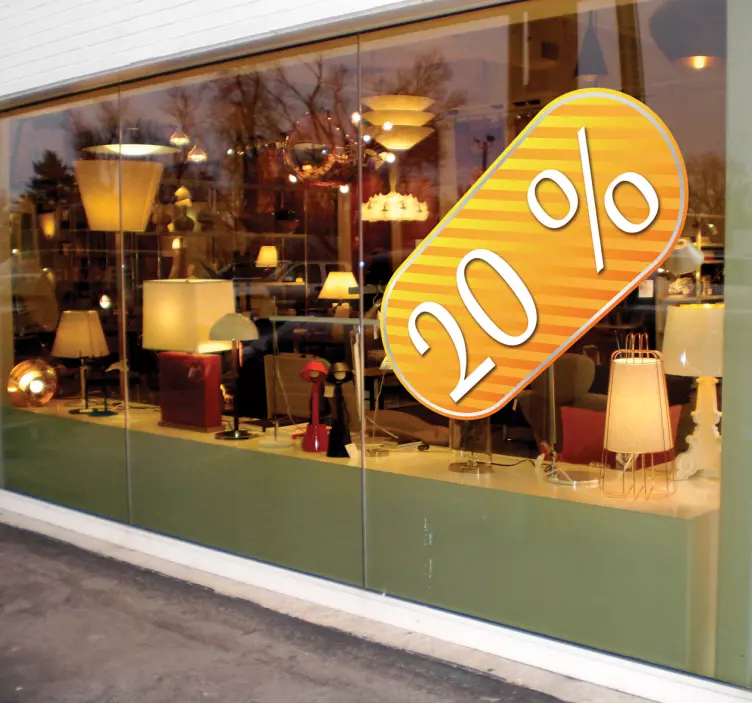 可定制的圆形黄色标签窗口贴花 - TenStickers