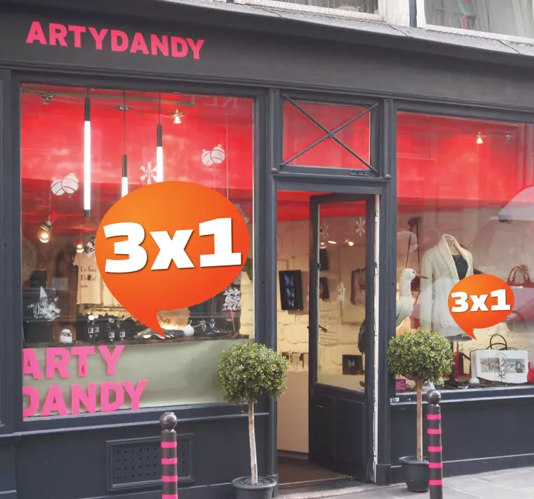 可自定义的红色语音气泡贴纸 - TenStickers