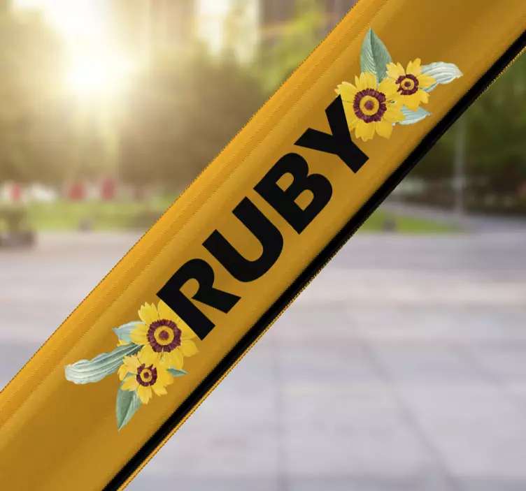 可定制的向日葵自行车贴纸 - TenStickers