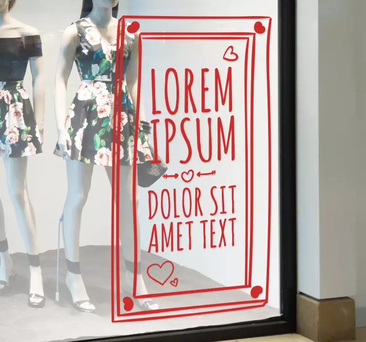 可自定义的情人节红色和金色贴纸 - TenStickers