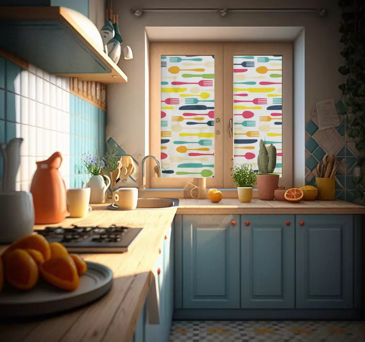 餐具品种橱窗贴纸 - TenStickers