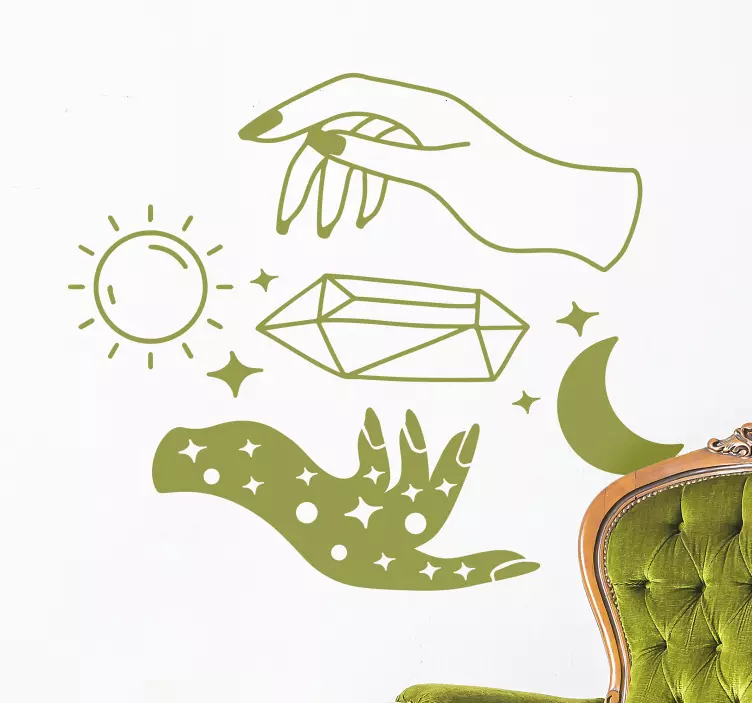 白天和黑夜的墙壁艺术贴纸 - TenStickers