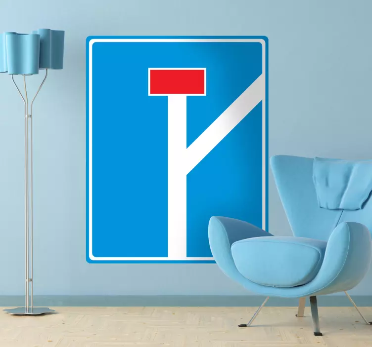 路线转移标志的尽头贴纸 - TenStickers