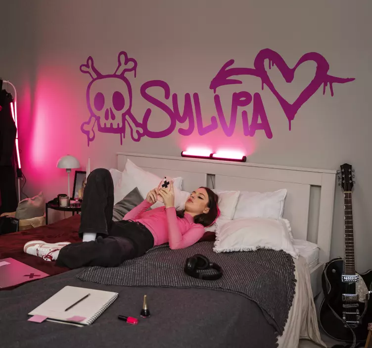 城市贴纸 死亡与爱的涂鸦 - TenStickers