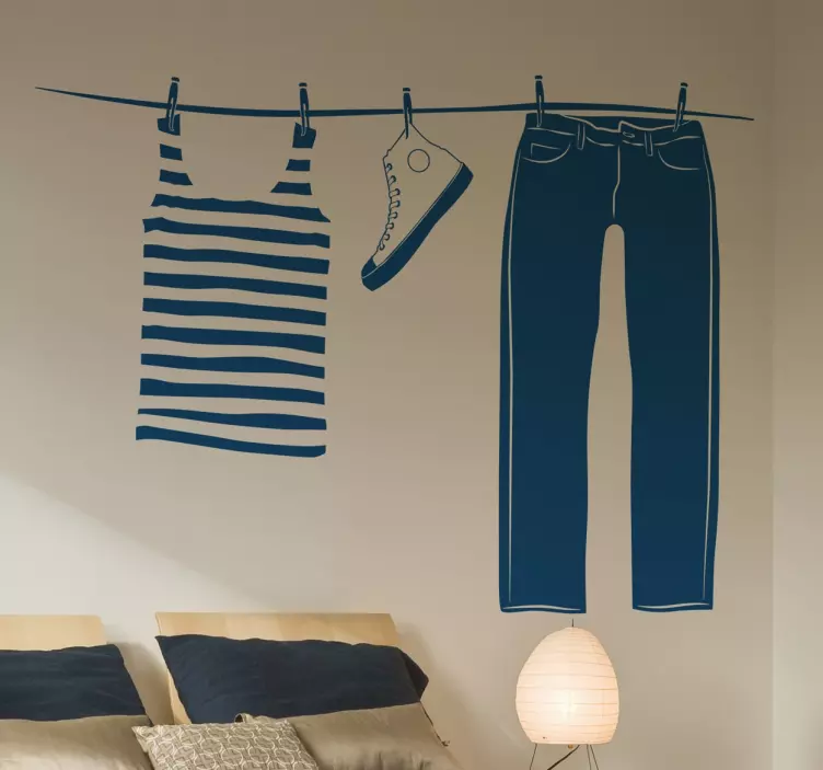 装饰晾衣绳贴纸 - TenStickers