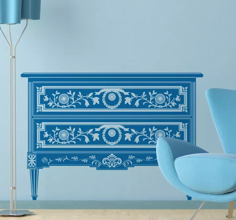 带抽屉的装饰桌贴纸 - TenStickers