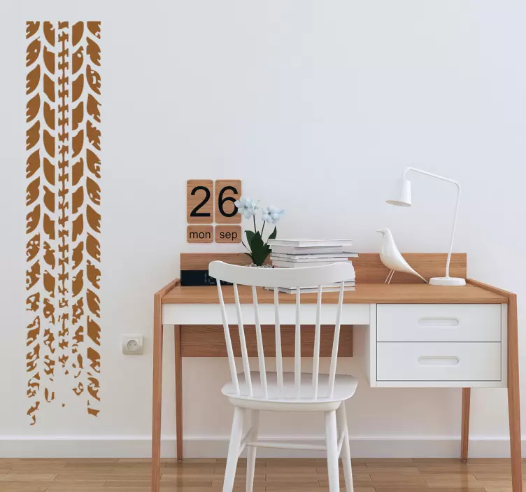 装饰轮胎轨道墙贴 - TenStickers