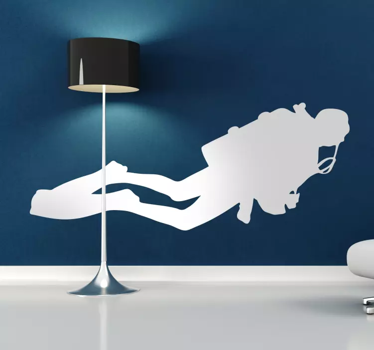 潜水员剪影贴纸 - TenStickers