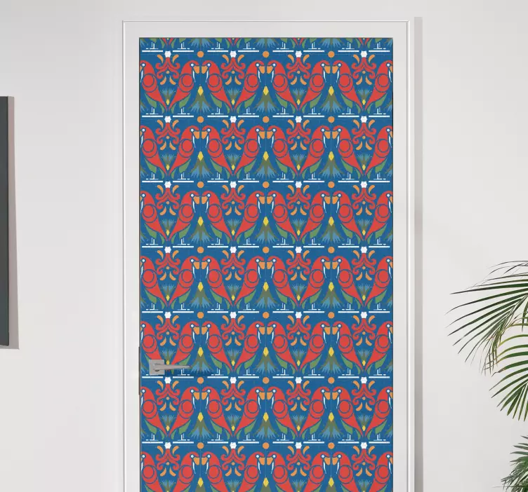 门贴生动鸟类图案 - TenStickers