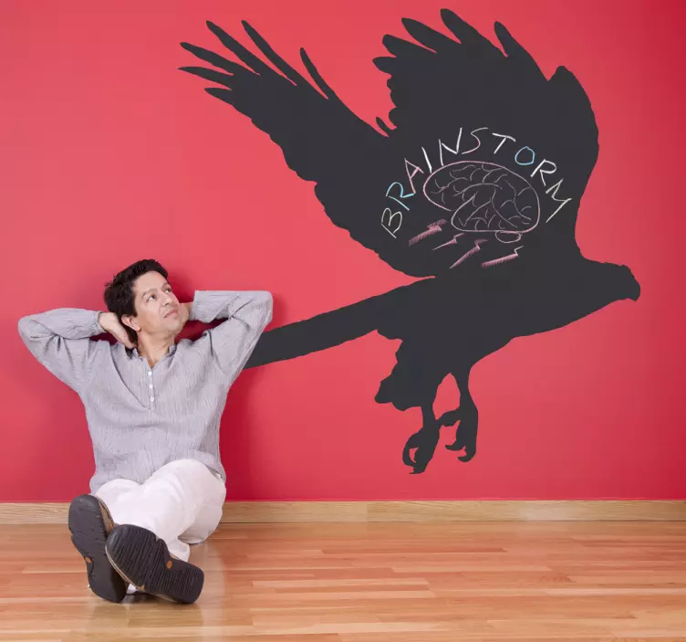 鹰剪影黑板贴纸 - TenStickers