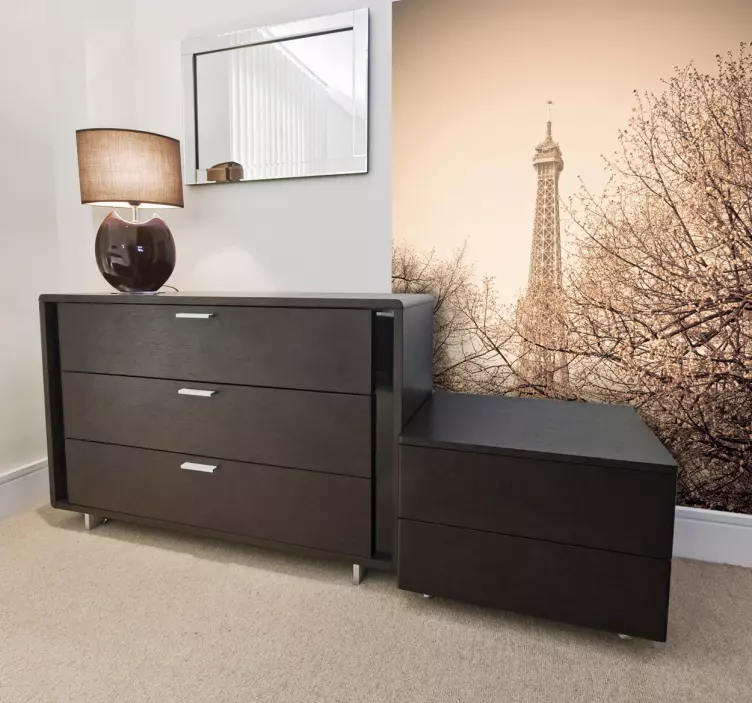 埃菲尔毛巾树墙壁画 - TenStickers