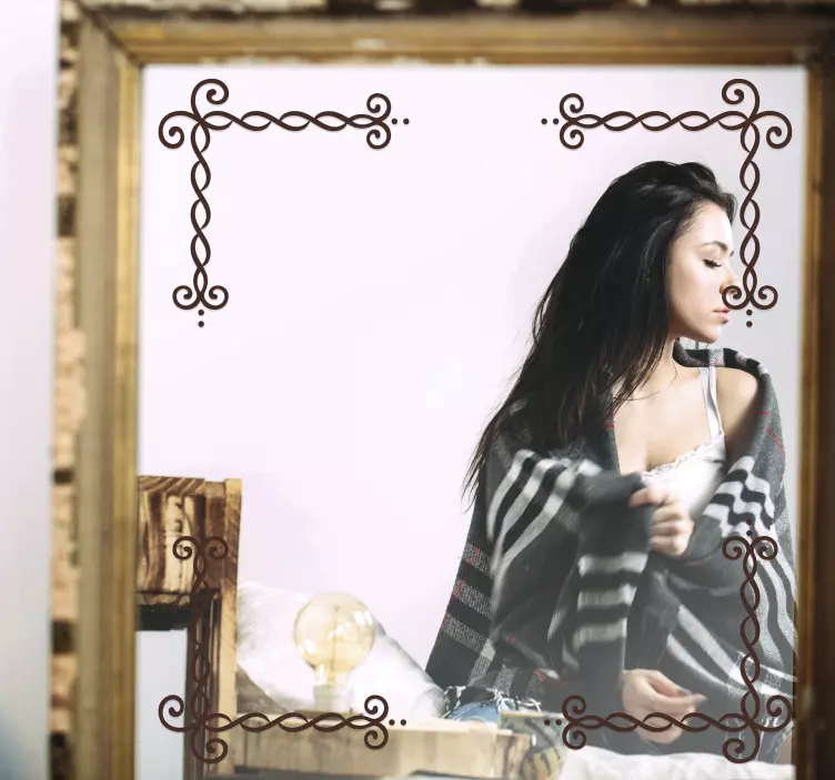 优雅的几何角镜贴纸 - TenStickers