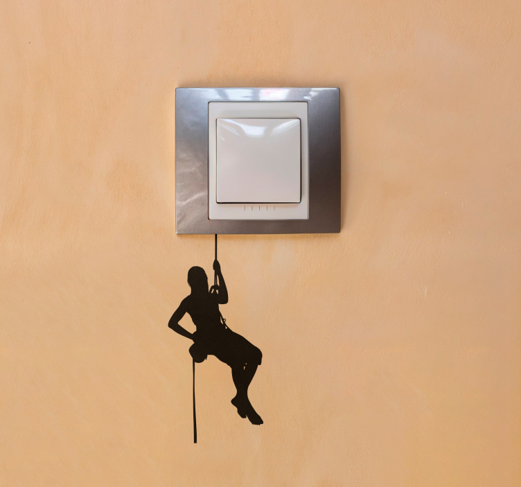 动物贴画 开关上的登山者 - TenStickers