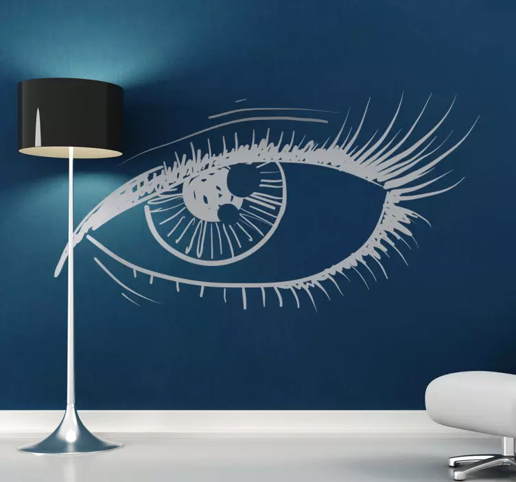 眼睛客厅墙贴 - TenStickers