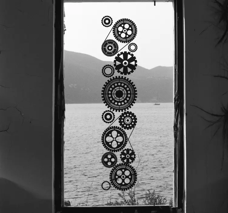 工厂窗户墙壁画 - TenStickers