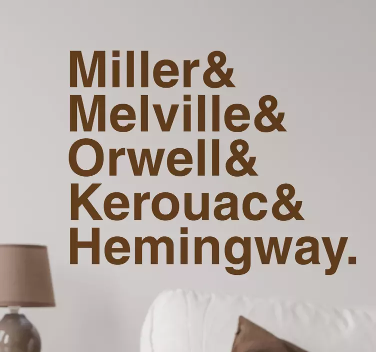 著名作家墙贴 - TenStickers