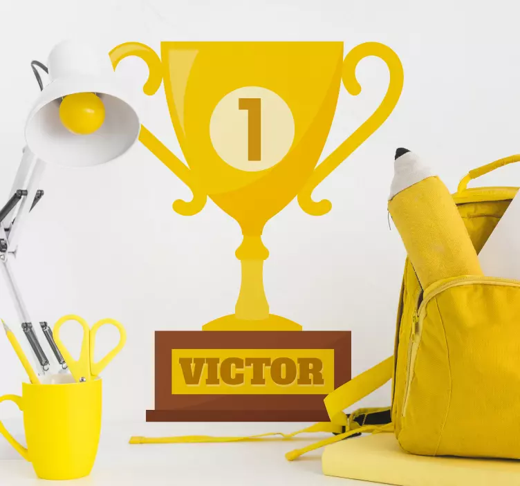 冠军奖杯个性贴纸 - TenStickers