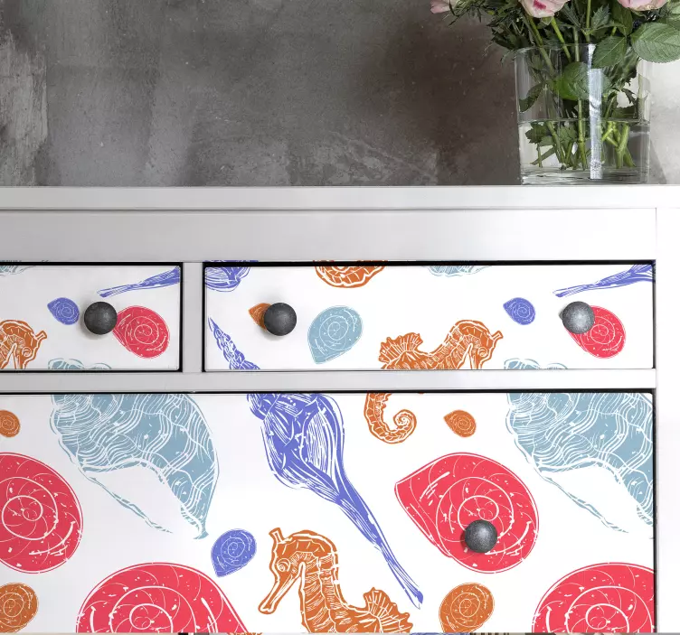 动物贴画五彩缤纷的海洋生物 - TenStickers