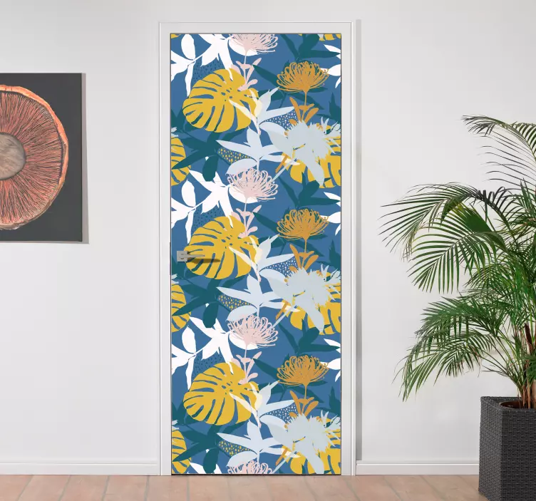 花卉门框贴纸 - TenStickers