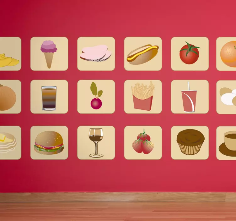 食品和饮料瓷砖贴纸 - TenStickers