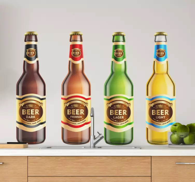 动物贴画饮料瓶系列 - TenStickers