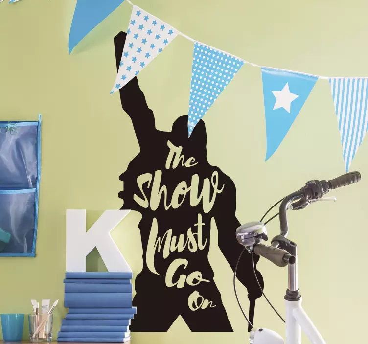 弗雷迪汞一半身体流行音乐贴花 - TenStickers