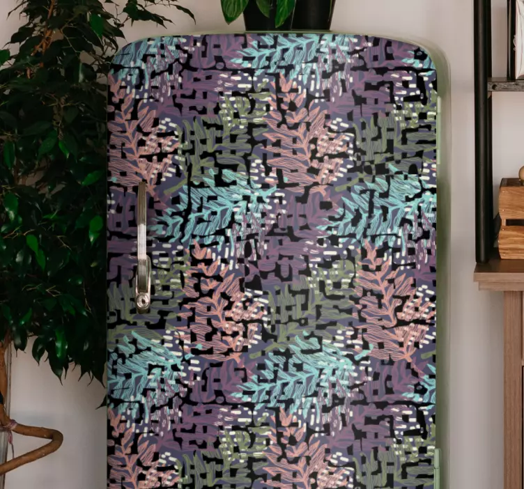 冰箱贴纸花卉叶子图案 - TenStickers