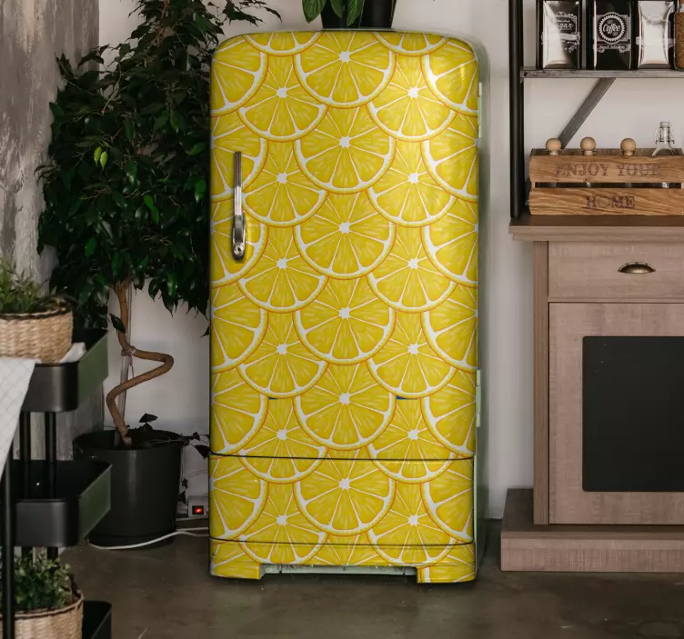 冰箱贴纸柠檬切片概念 - TenStickers