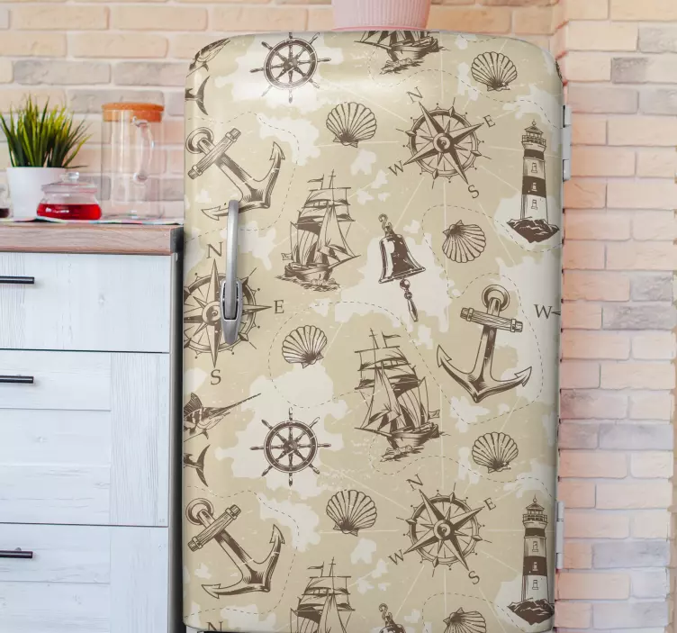 冰箱贴纸带有海洋主题细节 - TenStickers